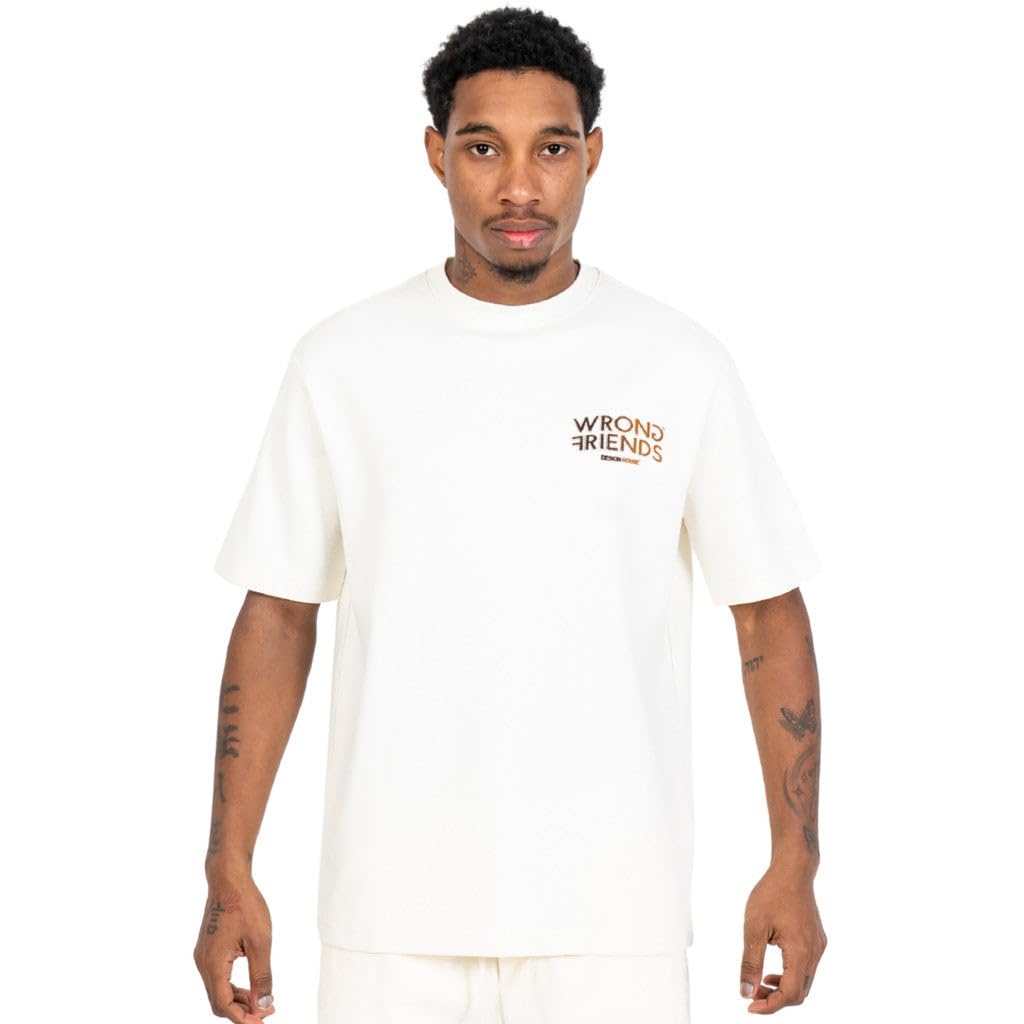 Wrong Friends Men's Simi Valley T-Shirt, Beige/Brown, XXL