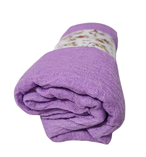 Image of Iba & Isba Women's Plain Crinkled Scarves, Stoles, Hijab (76 x 36 inch)