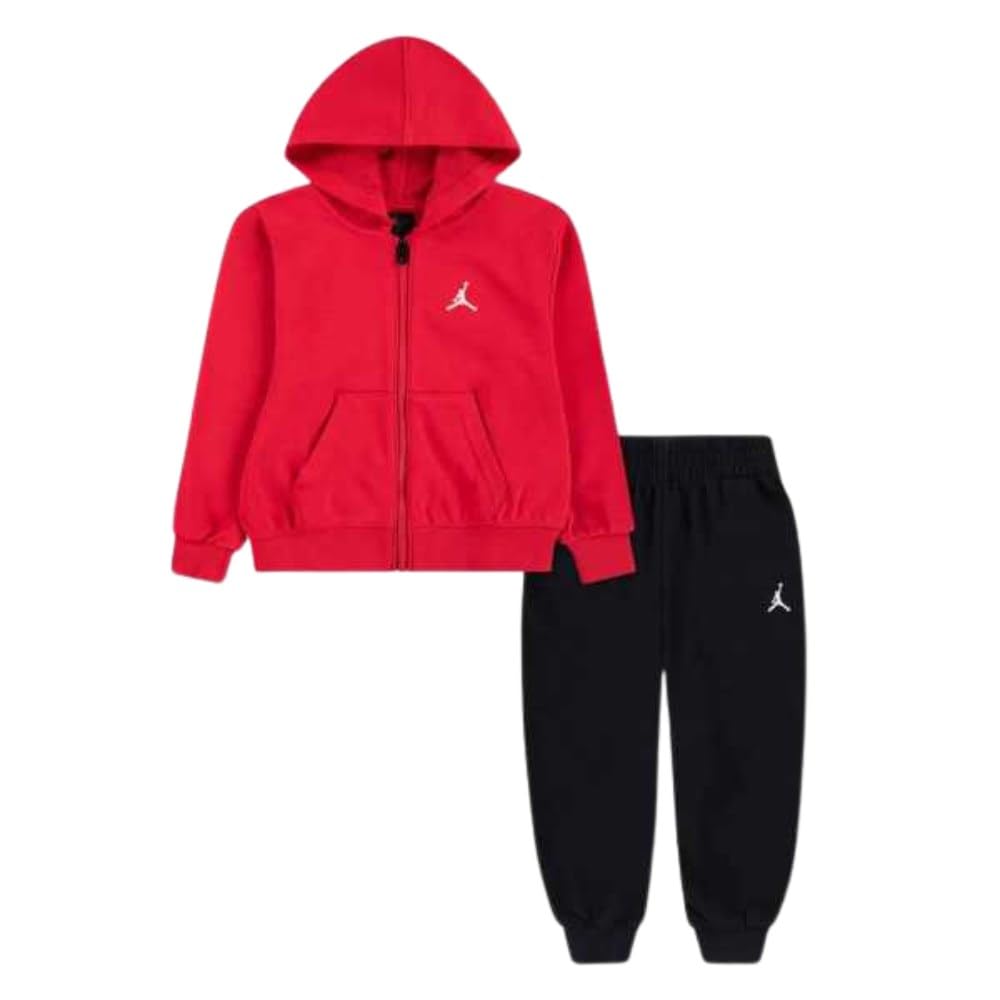 Jordan Tuta Full Zip Brooklyn Rosso E Nero 5-6 Anni