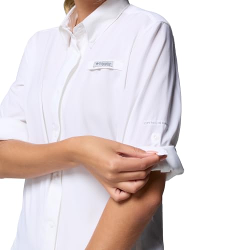 Columbia Womens PFG Tamiami II Long Sleeve Fishing Shirt, White, 2X - image 6