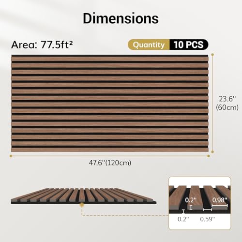 Image of TONOR Wood Wall Panels for Interior Wall Decor-10 Pack 47.2 inch x 23.6 inch