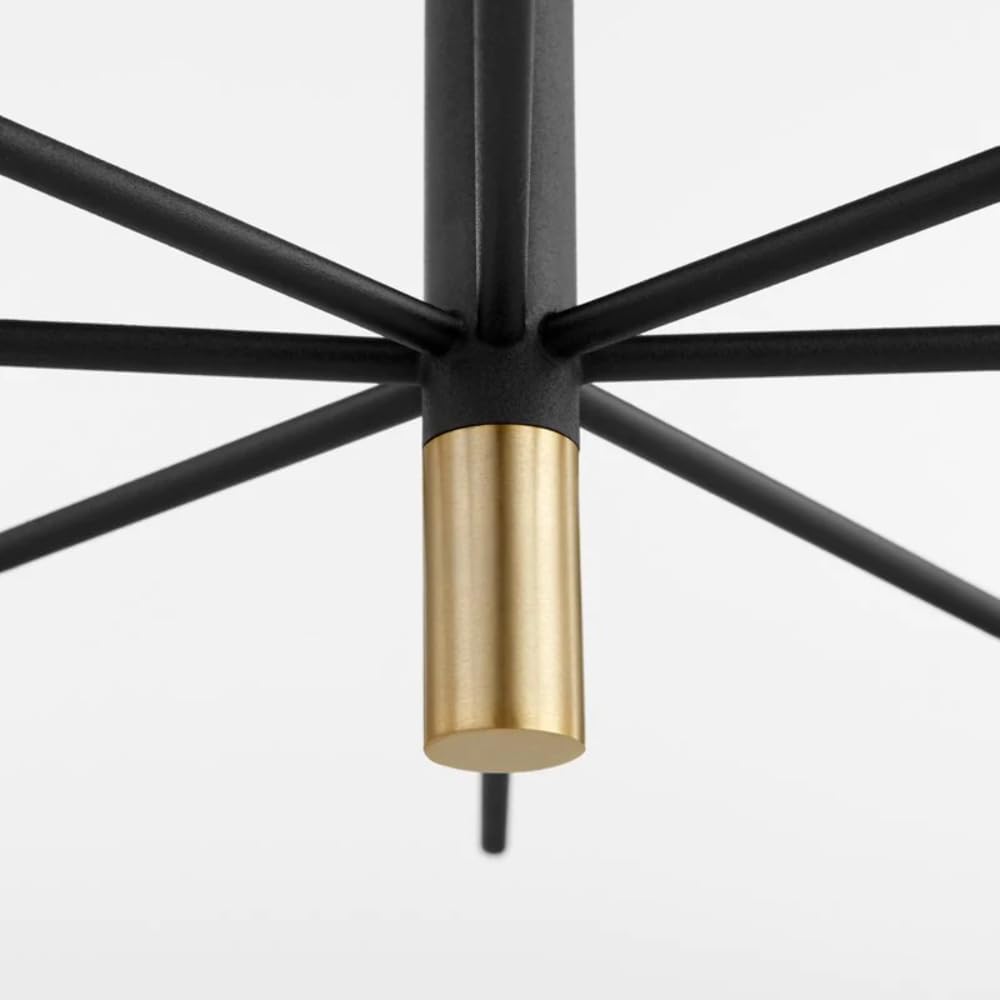 Close-up of chandelier central connection point