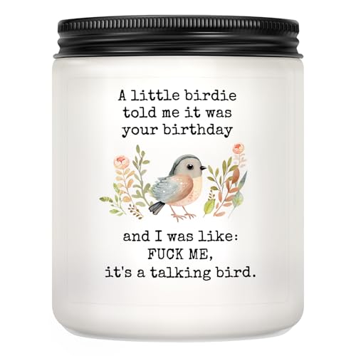Funny Birthday Gifts for Women Men -Funny Birthday Gifts for Friend Sister Boss Coweoker Cheeky Greeting Candle Gift - Lavender Scented Candle