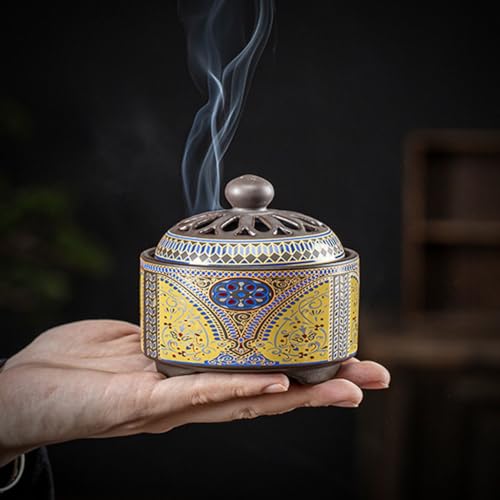 Brûleur d'encens en céramique rétro TUSUOD pour bâtons de santal