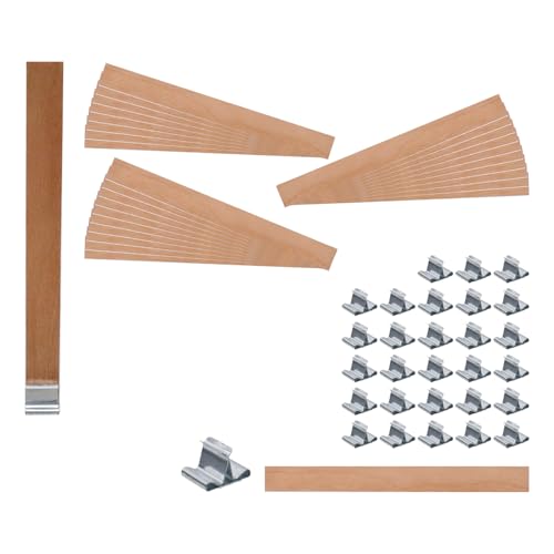 30 mechas de madera para velas 5.1 x 0.5 in