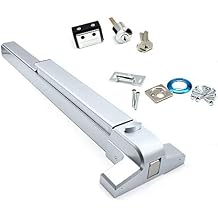 DONSU Door Push Bar Panic Outside Heavy Duty Commercial Rim Exit Device Door Closer for 30"-36" Single Exit Device Lock Fireproof Emergency Hardware Latches