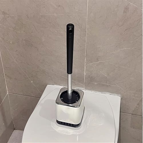 Cepillo de inodoro de caucho termoplástico flexible con soporte higiénico 8