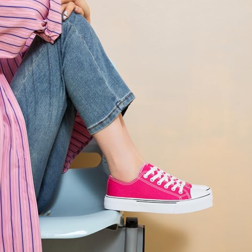 Image of hash bubbie White Sneakers for Women Low Top Canvas Shoes Womens Canvas Sneakers Women's Fashion Sneakers Slip on Casual Tennis Shoes