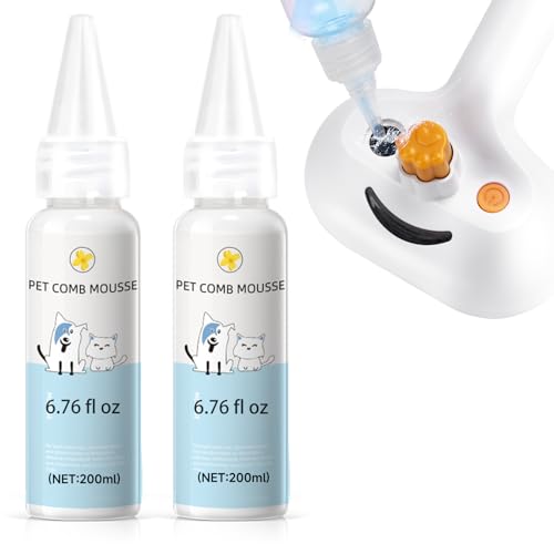 Image of Pet Steam Brush for Dog & Cat - 3-in-1 Spray Hair Removal for Grooming, Softens Fur & Reduces Static 2*Shampoo(Steam Brush not Included)