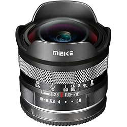 Objetivo Gran Angular Sony A6000 Meike Lente ojo de pez diagonal de 7,5 mm f2.8 ultra gran angular enfoque manual para cámaras Sony E Mount sin espejo A6400 A5000 A5100 A6000 A6100 A6300 A6500 A6600 A6700