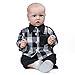 iCradle 20 Pulgadas 50 cm de Cuerpo Completo de Silicona muñecas de Vinilo Reborn Baby Dolls Girl Boy Twins Doll Realista Reborn Bebe Realista para niños pequeños Edad 3+ (Boy)