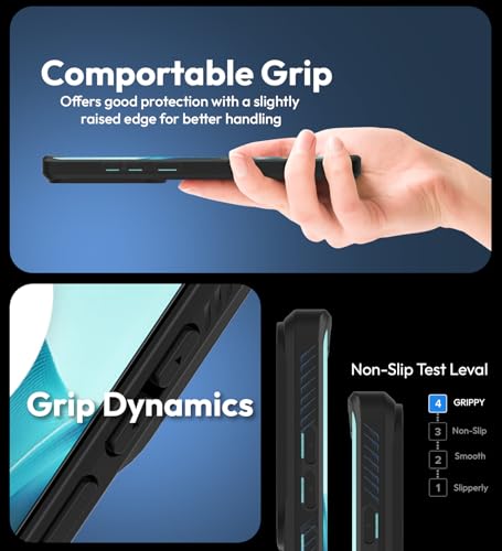 Image of KAPAVER Impulse Back Cover Case Compatible for Motorola Edge 60 Fusion (PC + TPU) (Cyber-i-Black)