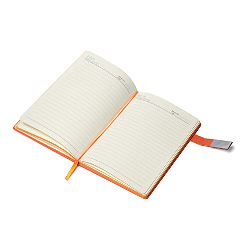 Image of COI Diary Orange UNDATED Planner - Vintage Style A5 Travel Diary for an Awesome Friendly Kids for Office Going Boys and Girls with Pen Magnetic Lock.
