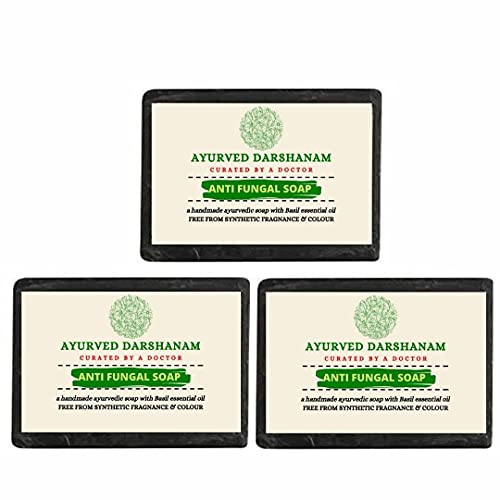 Ayurved Darshanam Anti Fungal Soap | Natural Handmade Bathing Soap, For All Skin Types, (Pack of 3 x 120 Gr) 360 Grams