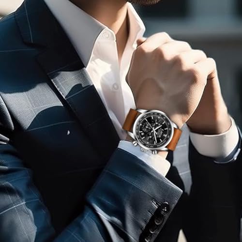 Image of LIGE Mens Roulette Wheel Watches Casino Themed Quartz Analog Watch 3ATM Waterproof Glowing Man Wrist Watches