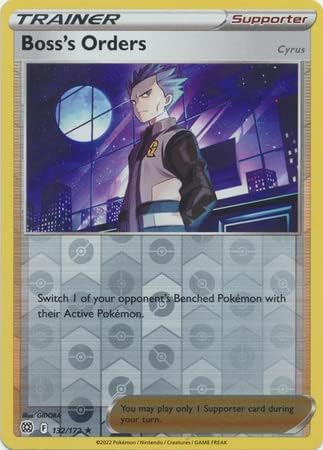 Boss's Orders (Cyrus) - 132/172 - Holo Rare - Reverse Holo - Sword & Shield: Brilliant Stars