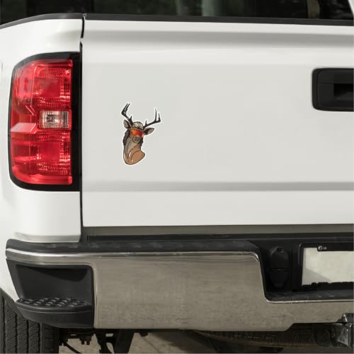 Image of Deer Mullet Sticker (2Pack) Large 5 inch - Waterproof Hunting Stickers - Deer Stickers are Used for Cars, Bumper, Truck, Laptop, Water Bottles
