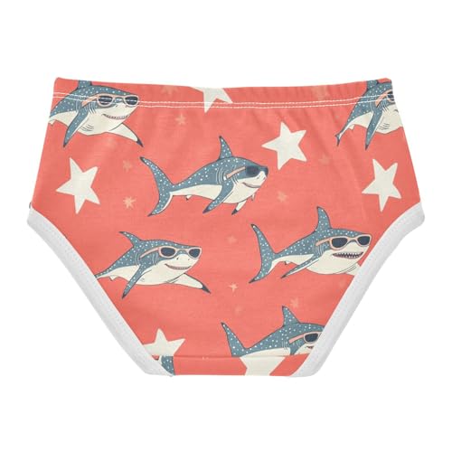 Wusikd Sharks Sunglasses Girls' Underwear Cotton Girls Briefs Soft Toddler Underwear 2T2