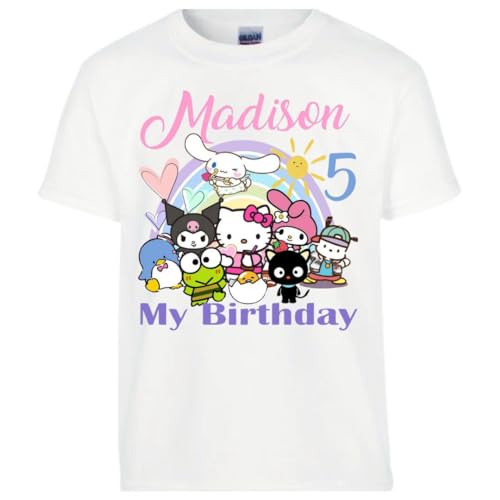 Personalized shirt for birthday girls Hello, add name and age, fa...