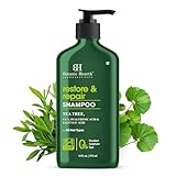 Botanic Hearth Tea Tree Shampoo Infused With Cica, Hyaluronic Acid & Salicylic Acid | Clarifying Shampoo To Repair, Restore & Strengthen Hair | Paraben & Sulfate Free | For All Hair Types, 16 Fl Oz