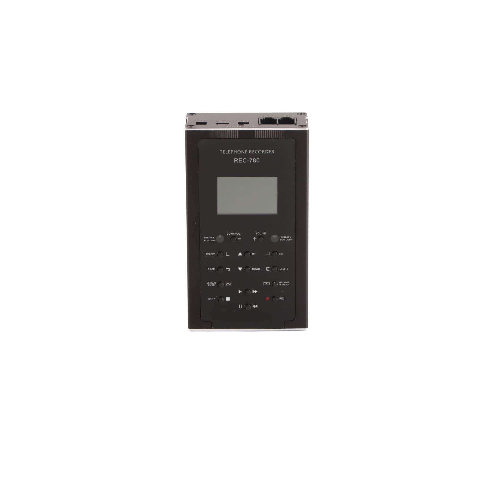 Rejestrator rozmów telefonicznych stacjonarnych z kartą pamięci 32 GB i wtyczką amerykańską 100–240 V, automatyczne i ręczne urządzenie nagrywające, kompatybilne z analogowymi