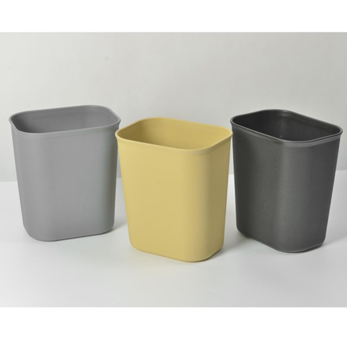 VALICLUD 2 Piezas Papelera Cuadrada Japonesa de 14 L en Plástico Negro