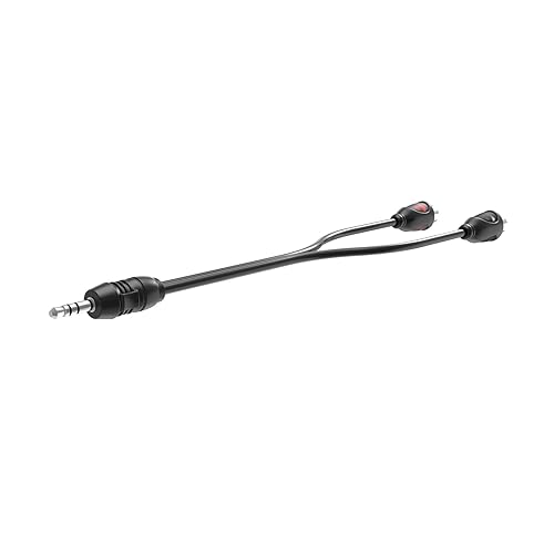 Miniatura 2 de Cable divisor RCA estéreo de 8 pulgadas macho a 2 hembras RCA para smartphones, MP3, tabletas, altavoces (paquete de 2)