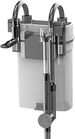Filtro Aquário Hang On Silencioso 7W,Filtro para Aquario 500l/h 3 Estágios Filtração,Fluxo Ajustável,Skimmer de Óleo,Bico Tipo Pato,Silencioso,Bomba de Aquario com filtro para 10-50Litros Aquários