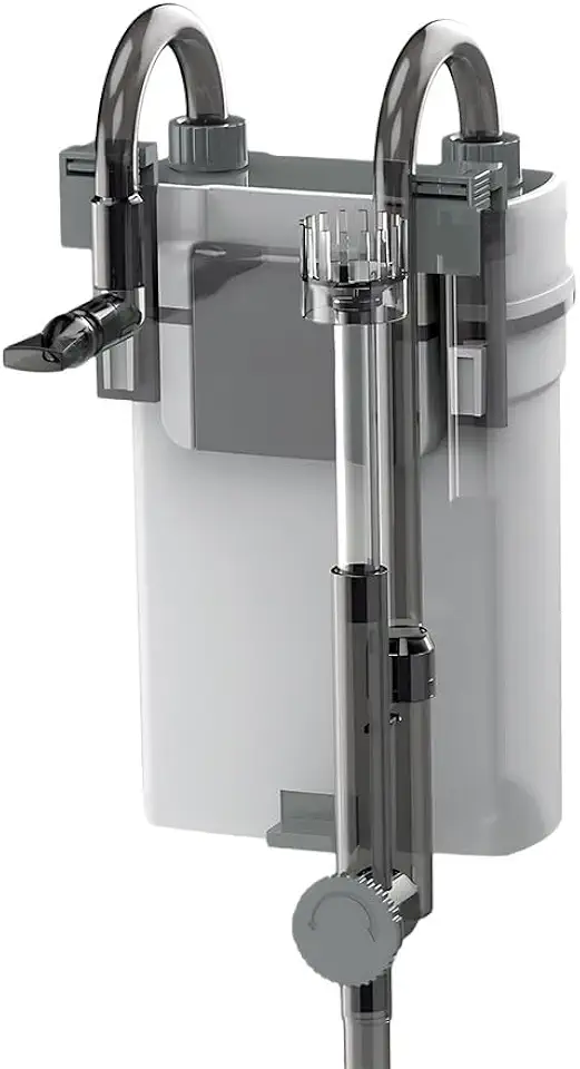 Filtro Aquário Hang On Silencioso 7W,Filtro para Aquario 500l/h 3 Estágios Filtração,Fluxo Ajustável,Skimmer de Óleo,Bico Tipo Pato,Silencioso,Bomba de Aquario com filtro para 10-50Litros Aquários
