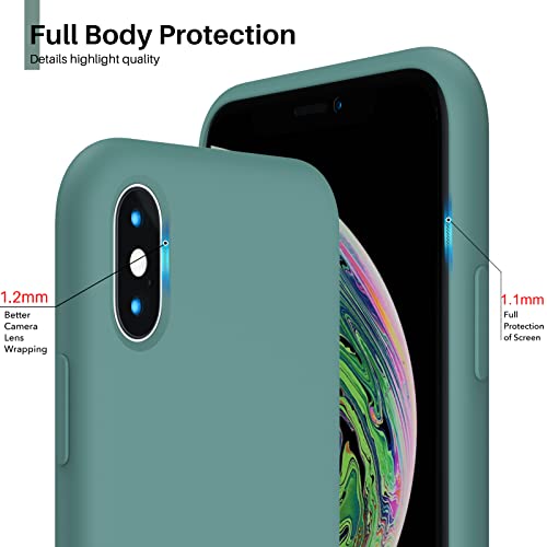 ORNARTO Custodia in Silicone Liquido per iPhone Xs...