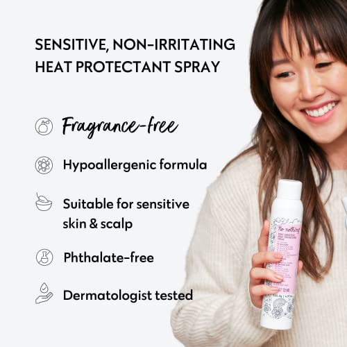 No Nothing Very Sensitive Heat Protectant Spray - Fragrance Free Heat Protector Spray, Unscented, 100% Vegan - 4.97 Oz (Heat Protectant Spray) #TOP2