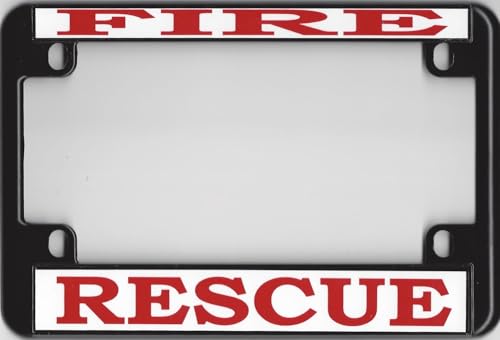 License Plates Online - Fire Rescue Photo Motorcycle Frame