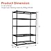 5 Tier Garage Shelving Unit, Heavy Duty Storage Shelves, 2000LBS Capacity Adjustable Metal Shelving for Garage Storage Rack, 48
