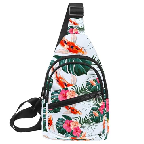 Sac de poitrine pour femme étanche et léger style tournesol jaune de voyage
