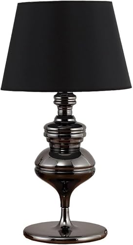 DFAEEKIYO Amen Rustic Desk lamp Lighting Fabric Shade Table Lamps Light Bedroom Bedside Lamp Night Stand for Office Hallway