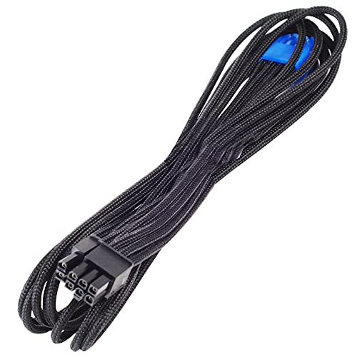 Câble PCIe 8pin SilverStone SST-PP06B-PCIE55-X cordon alimentation tressé noir pour PC