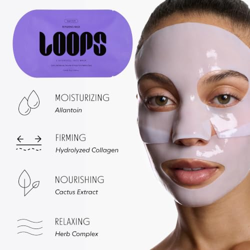 Image of LOOPS Night Shift Repairing Hydrogel Face Mask - 5 Pk