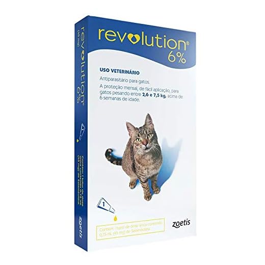 Anti Pulgas E Carrapatos Zoetis Revolution 6 Para Gatos De 2,5 A 7,5 Kg - 3 Ampolas De 0,75ml