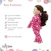 Emily Rose 18 Inch Doll Pink and White Snowflake Pajamas Gift Boxed | USA Brand 2-Piece Holiday PJs for 18 Dolls | Soft Warm Snuggly Doll Sleeping Set | Fits American Girl & Our Generation Dolls