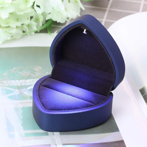 Image of Ring Box with LED Light-Blue