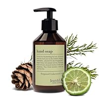Jean & Len Handseife Bergamot & Cedarwood, reinigt beanspruchte Hände, für die tägliche Anwendung geeignet, Flüssigseife im Pumpspender, erfrischend-zitrischer Duft, vegan, 250 ml