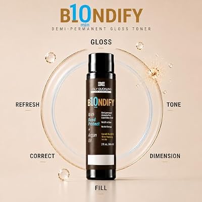 Ugly Duckling Blondify 9B | Blue Ash Blonde | BondProtect Liquid Gloss Toner | Neutralizes Orange & Yellow | Ammonia-Free | PPD-Free | Paraben-Free | 10 Mins | Ash Blonde Finish