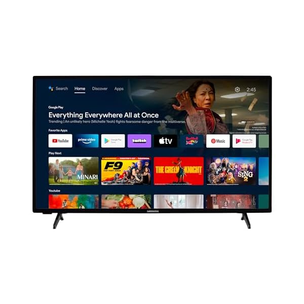 MEDION P14093 (MD 30043) 100,3 cm (40 Zoll) Full HD Fernseher (Android TV, Smart TV, HDR, Netflix, Prime Video, PVR, Bluetooth, Google Chromecast & Assistant)