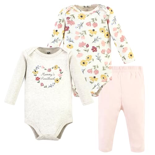 Image of Hudson Baby Unisex Cotton Bodysuit and Pant Set
