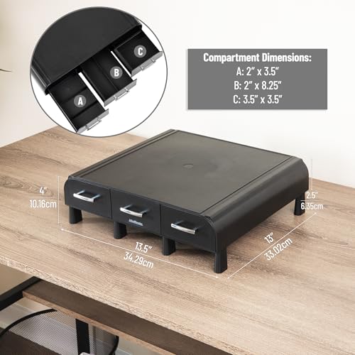 Mind Reader Monitor Stand, 3 Storag...