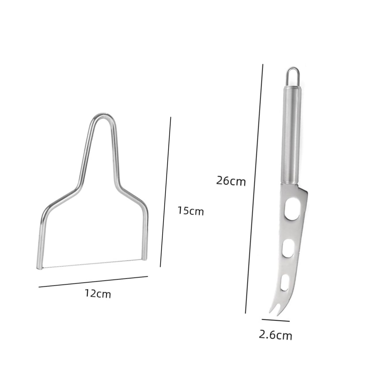 DECHOUS Set of Cheese Cutters Stainless Steel Cheese Slicer Design for Cheese Veggie Slicing