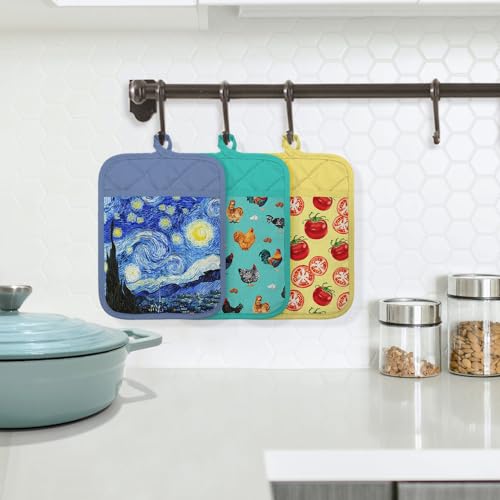 Wirester POTHOLDER-SET2POTHA3659 Set Of 2 Pot Holders (7 X 9 Inch) Heat Resistant Potholder Multipurpose Hot Pad thumb #4