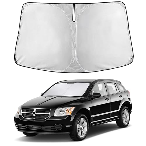 EcoNour Windshield Sunshade Compatible for Dodge Caliber 2007-2010 2011 2012, Sun Visor for Front Windshield & Window Sun Shade Cover, UV Heat Blocker & Protector, Car Accessories