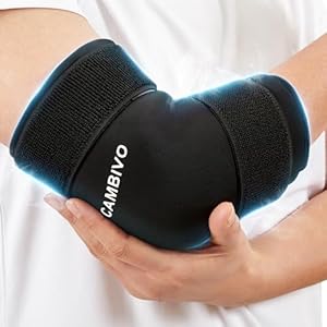 CAMBIVO Elbow & Knee Ice Pack for Injuries, Compression Sleeve for Elbow, Knee, Ankle, Wrist, Calf, Reusable Gel Hot/Ice Pack for Meniscus, ACL, MCL, Pain Relief
