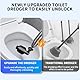 Toilettenkolben, Hochdruck Abflussreiniger Pumpe, Toiletten Pömpel Edelstahl Pumpe mit Barometer und 4 Austauschbaren Köpfen, für Toilette/Waschbecken/Badewanne/Bodenablauf/Küche
